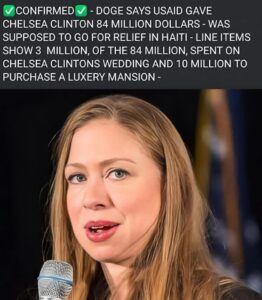 PHOTO USAID Gave Chelsea Clinton $84 Million Dollars