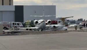 PHOTO What's Left Of Vince Neil's Damaged Plane After It Crashed And Injured His Girlfriend