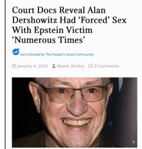 PHOTO Alan Dershowitz F*cked Epstein Victims Multiple Times