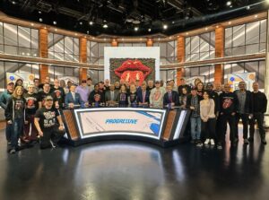 PHOTO CBS Studio Crew Wearing Rolling Stones Shirts To Honor Greg Gumbel