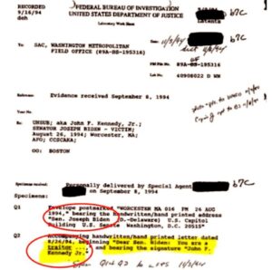 PHOTO JFK Jr Warned In JFK Files That Joe Biden Was A Traitor To The US Before He Was Killed