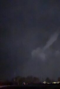 PHOTO Nocturnal Funnel In Portageville MO After Poplar Bluff Tornado