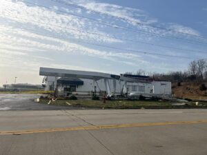 PHOTO Of Gas Station Badly Damaged By Tornado In Poplar Bluff Missouri