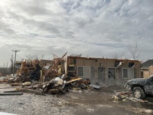 PHOTO Poplar Bluff Missouri Houses Leveled Near Township Line Road