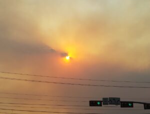 PHOTO Sunset Blocked By Smoke From Fire Burning In Austin Texas