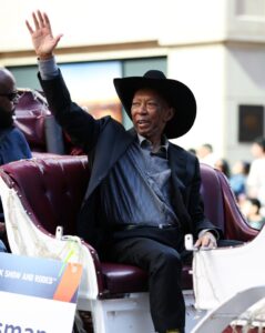 PHOTO Sylvester Turner At The Houston Rodeo Wearing A Cowboy Hat