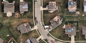 HOTO Aerial View Of Carmel Indiana Neighborhoods Show Houses Still Standing But Are Badly Damaged