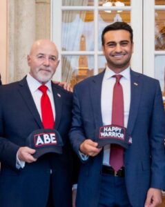 PHOTO Bernard Keri Holding A Abe Hamadeh Hat With Abe Himself