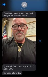 PHOTO Bernie Kerik Wearing Chain Around His Neck From Thailand