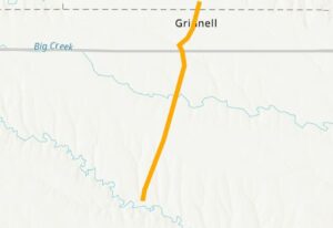 PHOTO Close Up Showing Grinnell Kansas Very Long Tornado Path