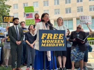 PHOTO Free Mohsen Mahdawi Signs Everywhere