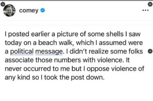 PHOTO James Comey Says He Just Saw Shells On The Beach And Didn't Threaten Trump