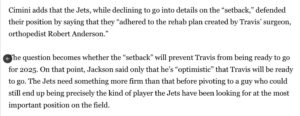 PHOTO Jordan Travis Suffered Setback In Rehab In 2024