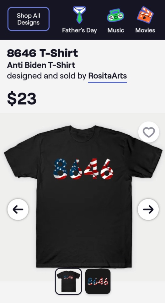 PHOTO Of 8646 Anti-Biden T-Shirts