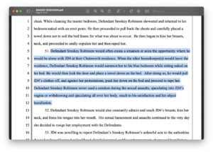 PHOTO One Page Of Smokey Robinson Lawsuit Says He Was F*cking His Victims Raw