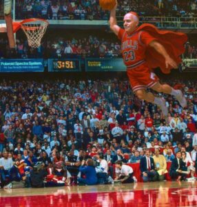 PHOTO Robert Prevost Dunking Like MJ In A Michael Jordan 23 Bulls Jersey