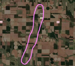 PHOTO Satellite Imagery Shows Very Visible Scar Over Half Of The Town Of Grinnell Kansas After Tornado