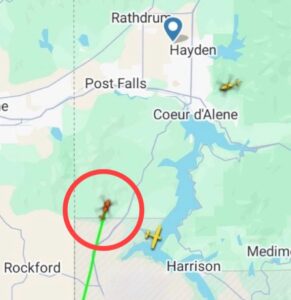 PHOTO Blackhawk Helicopter With A Machine Gun Flying Over Area Where Idaho Mass Shooter Was