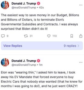 PHOTO Donald Trump Said He Told Elon Musk To Leave Because He Was Wearing Thin