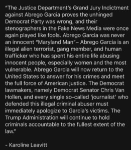 PHOTO Karoline Leavitt Torches The Media And Senator Chris Van Hollen Over Kilmar Abrego Garcia