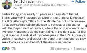 PHOTO Kilmar Abrego Garcia Indicted In Middle District of Tennessee Same Time As Ben Schrader's Resignation