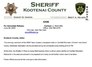 PHOTO Kootenai Co Sheriff Release Confirming Idaho Shooting Suspect Is Deceased
