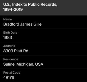 PHOTO Bradford James Gille's Last Permanent Address Was Michigan State Psychology Hospital