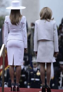 PHOTO Brigitte Macron Standing Side By Side With Melania Trump And She Has No Butt Compared To Melania