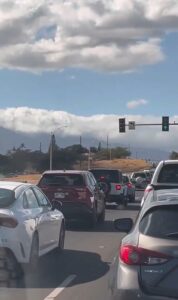 PHOTO Cars In Maui Hawaii Lined Up For Hours Because Oprah Had Her Road Guarded By Law Enforcement