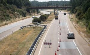 PHOTO Diogo Jota Lambo Crash Scene Shows The Trail Marks On The Road