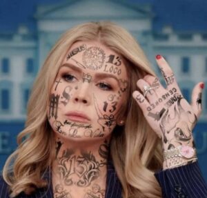 PHOTO Heavily Tatted Karoline Leavitt Meme
