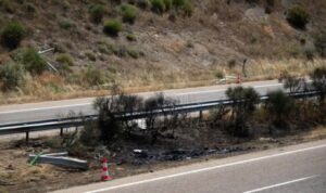 PHOTO Of Diogo Jota Lambo Crash Site