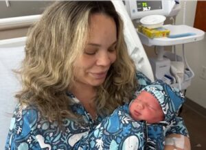 PHOTO Trisha Paytas Holding Her Third Baby In The Hospital