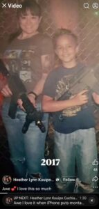 PHOTO Wess Roley And His Mother Holding Very Dangerous Automatic Guns