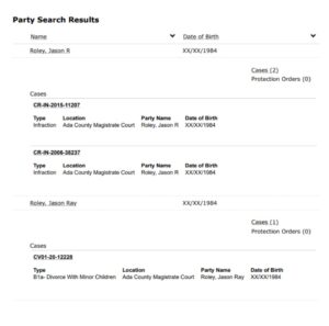 PHOTO Wess Roley's Dad Had A Couple Speeding Tickets In Ada County And A Divorce Filing