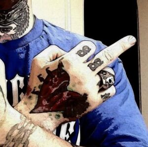 PHOTO Wess Roley's Dads MS-13 Tattoos On His Nuckles