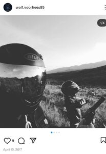 PHOTO Wess Roley's Father Out In A Field Shooting Gun With His Son