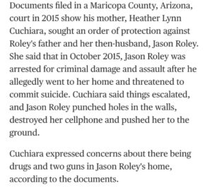 PHOTO Wess Roley's Mom Had Order Of Protection Against His Father And He Had To Stay Away From Wess Too