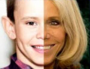 PHOTO What Brigitte Macron Would Look Like If She Was Male And Then Transitioned Into A Female Later In Life