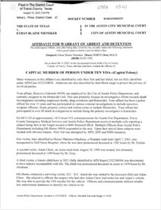 PHOTO Affidavit For Warrant For Arrest Says Ethan Nieneker Confessed To Killing Two People Because He Claims He's Jesus