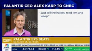 PHOTO Alex Karp Quoted On TV For Saying Make The Haters Weep