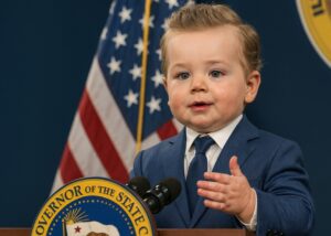 PHOTO Baby Gavin Newsom At The Podium