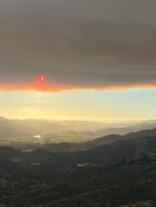 PHOTO Blood Red Sun In Calistoga California From Pickett Fire