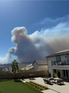 PHOTO Canyon Fire Burning Next To Someone's Backyard In Castaic