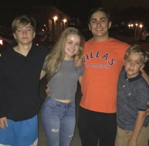 PHOTO Ethan Nieneker Wearing Orange Villas At Babcock T-Shirt