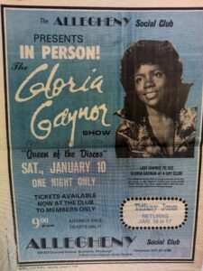 PHOTO Flyer For Gloria Gaynor Playing A Gay Club In 1976