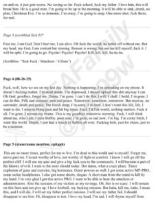 PHOTO Full 4 Page Translation Of Robin Westman's Manifesto