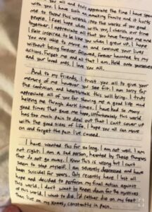 PHOTO Full Handwritten Manifesto From Robin Westman