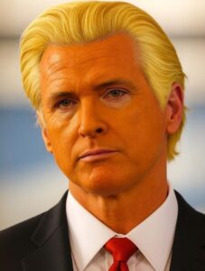 PHOTO Gavin Newsom If He Had Donald Trump's Orange Hair Meme