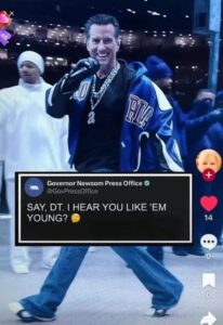 PHOTO Gavin Newsom Says Donald Trump Likes Em Young